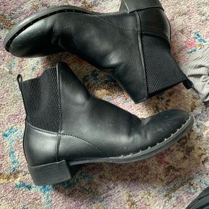 Black Leather Ankle boots